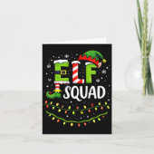 Elf Squad Christmas Lights Matching Holiday Crew  カード (正面)