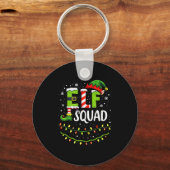 Elf Squad Christmas Lights Matching Holiday Crew  キーホルダー (正面)