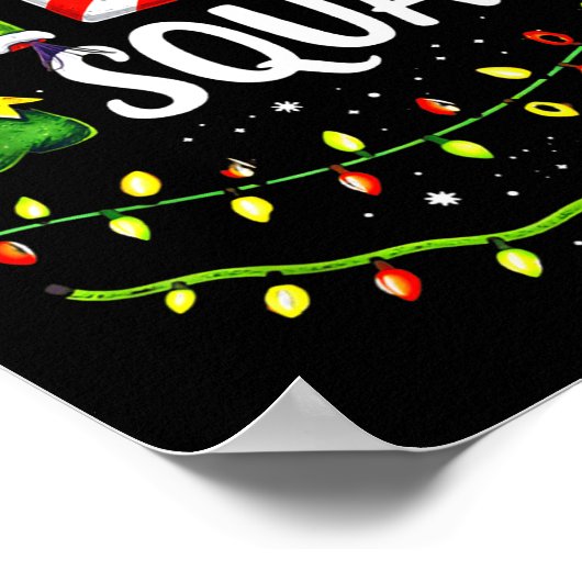 Elf Squad Christmas Lights Matching Holiday Crew ポスター (角)