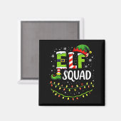 Elf Squad Christmas Lights Matching Holiday Crew  マグネット (正面/裏面)