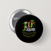 Elf Squad Christmas Lights Matching Holiday Crew  缶バッジ (正面&裏面)