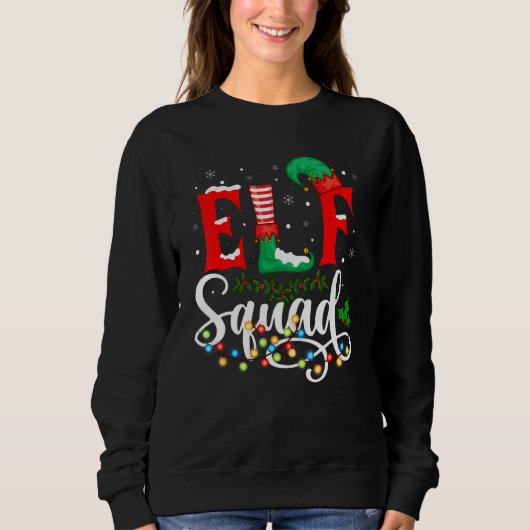 Elf Squad Christmas Matching Family Toddler Boy Gi スウェットシャツ (正面)