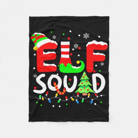 Elf Squad Christmas Matching Family Toddler Boy Gi フリースブランケット (正面)