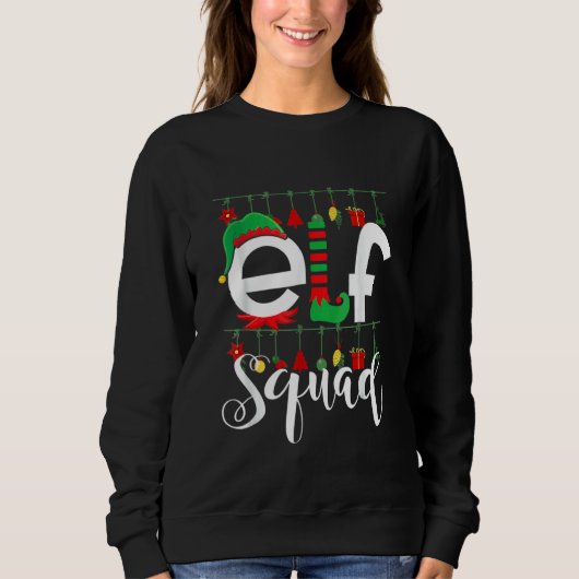 Elf Squad Christmas Matching Family Xmas Toddler B スウェットシャツ (正面)