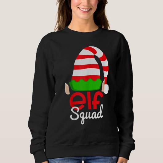 Elf Squad Christmas Matching Family Xmas Toddler B スウェットシャツ (正面)