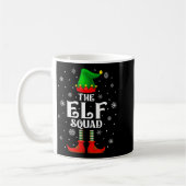 Elf Squad Family Matching Xmas Funny Christmas Vib コーヒーマグカップ (左)