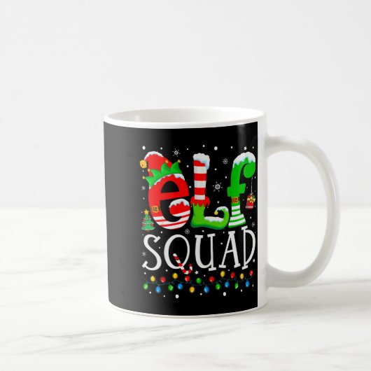 Elf Squad Funny Elf Family Christmas Matching Paja コーヒーマグカップ (右)