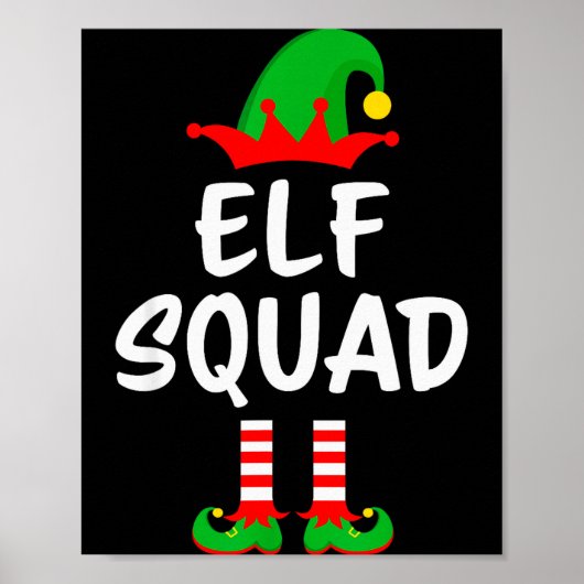 Elf Squad Matching Family Christmas ポスター (正面)
