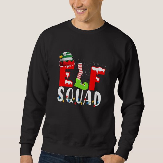 Elf Squad Preschool Teacher Elf For Women Christma スウェットシャツ (正面)