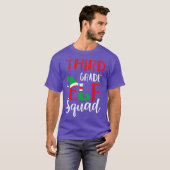 Elf Squad Third Grade Christmas Teacher Top Tシャツ (正面フル)