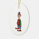Elf Standing At Attention oval ceramic ornament セラミックオーナメント (左)