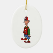 Elf Standing At Attention oval ceramic ornament セラミックオーナメント (正面)