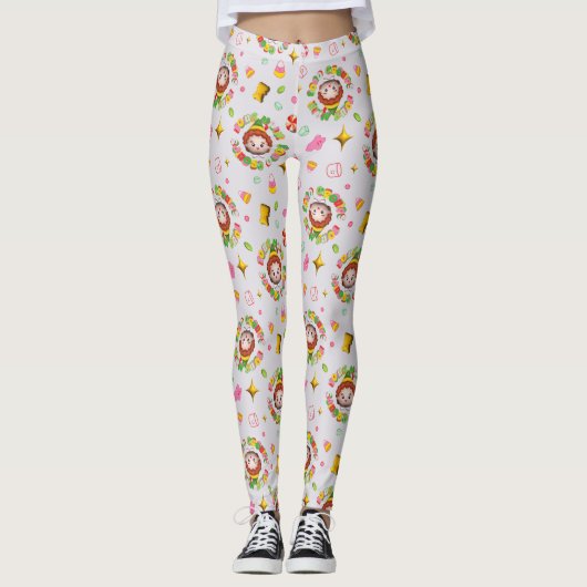 Elf the Movie | Four Main Food Groups Pattern レギンス (正面)