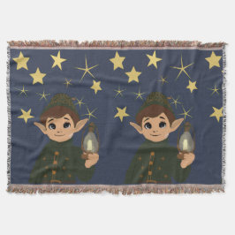 Elf Watcher Starry Night Woven Blanket スローブランケット