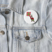 Elf with Polka Dot Gift button 缶バッジ (インサイチュ)