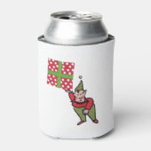 Elf With Polka Dot Gift can cooler 缶クーラー (缶正面)