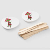 Elf With Polka Dot Gift paddle hand fans ハンドファン (組立なし)