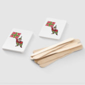 Elf With Polka Dot Gift rectangle hand fans ハンドファン (組立なし)
