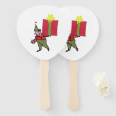 Elf With Red Box paddle hand fans ハンドファン (正面&裏面)
