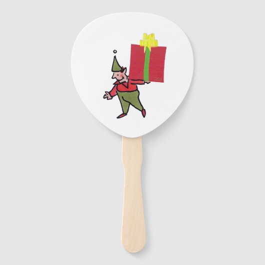 Elf With Red Box paddle hand fans ハンドファン (裏面)