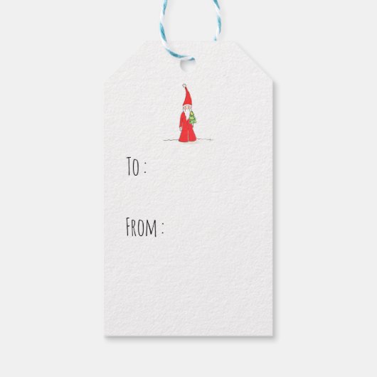 Elf with Tree ギフトタグ (裏面)