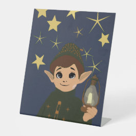 Elfe de Noël Nuit Étoilée 台座サイン