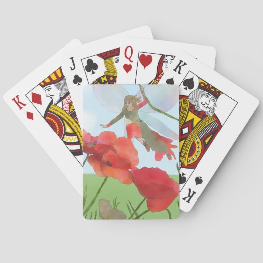 Elfe mit Mohn spielkarten トランプ (裏面)