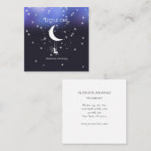 Elfe mit Zauberstab Schaukel Sterne Mond Quadratis スクエア名刺 (正面/裏面)