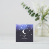 Elfe mit Zauberstab Schaukel Sterne Mond Quadratis スクエア名刺 (スタンド正面)