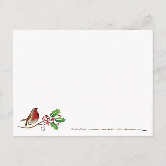 Elfieクリスマスグリーティングポストカード シーズンポストカード (裏面)