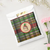 Elfie w/round Plaid pattern backgroundデザイン フェイバーバッグ (封をした状態)