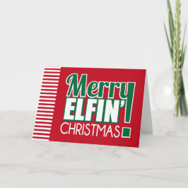 Elfinメリークリスマスグリーティングカード シーズンカード