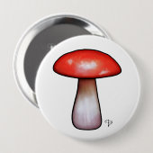 Elflandの研修会のきのこボタン 缶バッジ (正面&裏面)