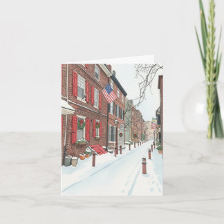 Elfreth's Alley in Philly Christmas Card  シーズンカード