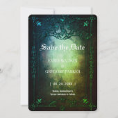 Elgantゴシックティール(緑がかった色)Rust Framed Save The Date セーブザデート (正面)