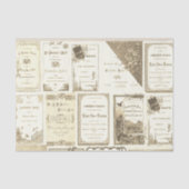 Elginイリノイの1880年代のセピア色クラブ招待状のパーティー 薄葉紙 (正面)