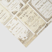 Elginイリノイの1880年代のセピア色クラブ招待状のパーティー 薄葉紙 (詳細)