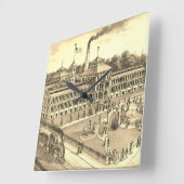 Elgin Watch Factory 1871イメージエルギンイリノイ スクエア壁時計 (傾斜)