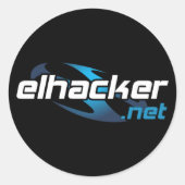 elhacker.net black ラウンドシール (正面)