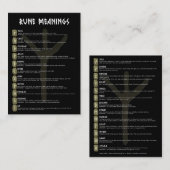 Elhazルーン文字シンボル意味カード 名刺 (正面/裏面)