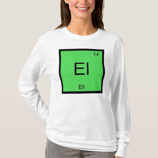 Eli名化学元素周期表 Tシャツ (正面)
