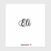 Eli名 – 手書き書道 シール (シート)