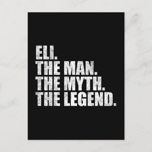 Eli name, Eli The Man The Myth The Legend ポストカード (正面)