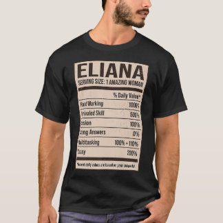 Eliana Nutrition Facts Name Nickname Alias Title F Tシャツ
