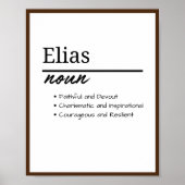 Elias、Boy Personalized Name Definition ポスター (正面)