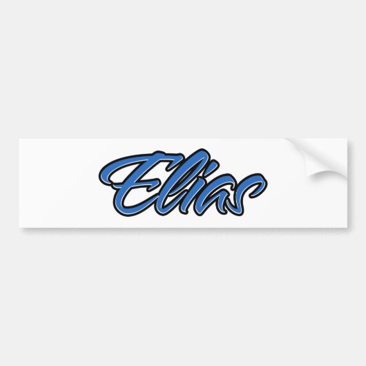 Elias Name blue Aufkleber Sticker Autoaufkleber バンパーステッカー (正面)
