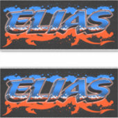 Elias Vorname Name Graffiti Aufkleber Sticker シール (正面)