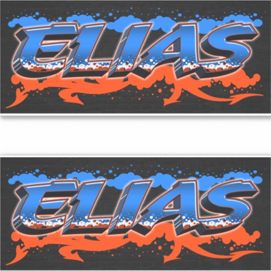 Elias Vorname Name Graffiti Aufkleber Sticker シール (正面)