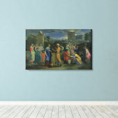 Eliezer and Rebecca at the Well, 1648 (canvの油) キャンバスプリント (インサイチュ (ウッドフロア))