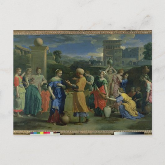 Eliezer and Rebecca at the Well, 1648 (canvの油) ポストカード (正面)